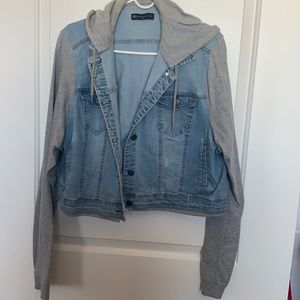 Jean jacket hoodie combo